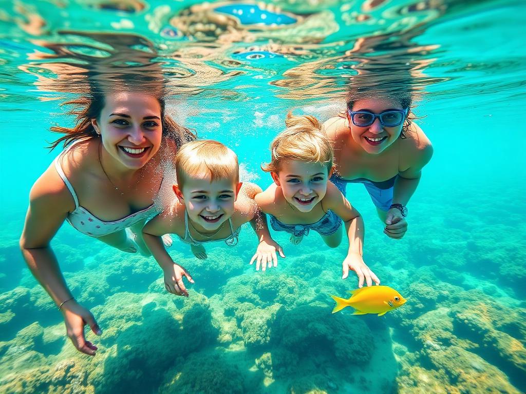 Wisatawan menikmati paket snorkeling Gili Ketapang dengan alat lengkap